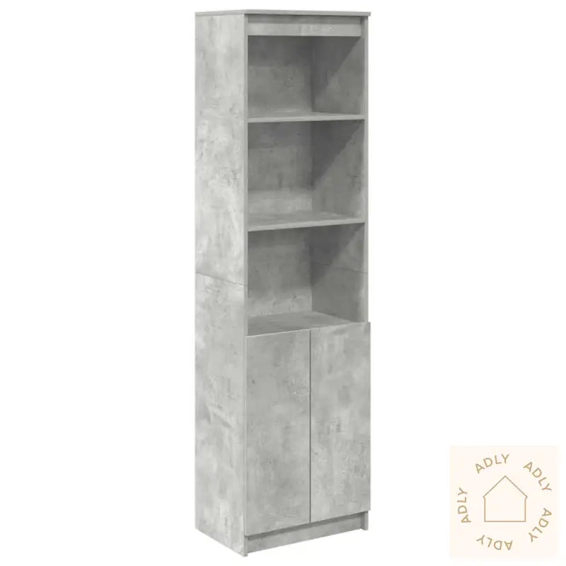 Highboard Betonggrå 50X35X180 Cm Konstruert Tre