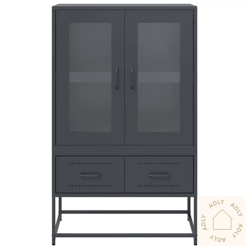 Highboard Antrasitt 68X39X111,5 Cm Stål