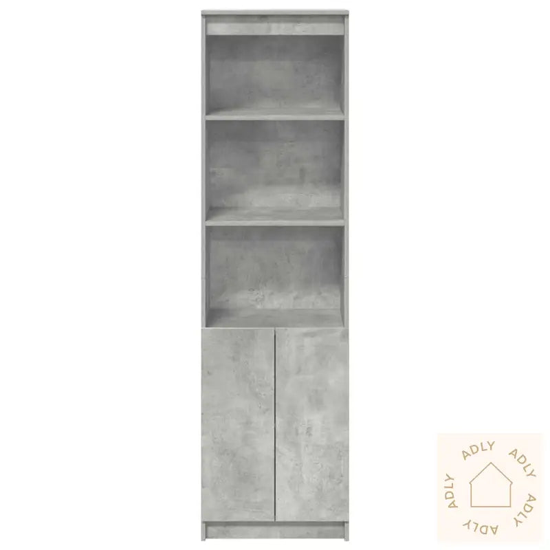 Highboard Betonggrå 50X35X180 Cm Konstruert Tre