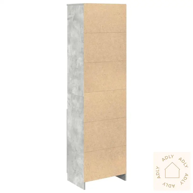 Highboard Betonggrå 50X35X180 Cm Konstruert Tre