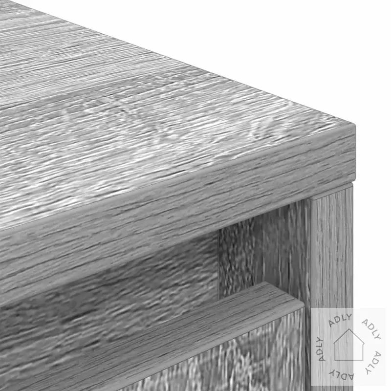 Highboard Grå Eik 29,5X34X119,5 Cm Konstruert Tre