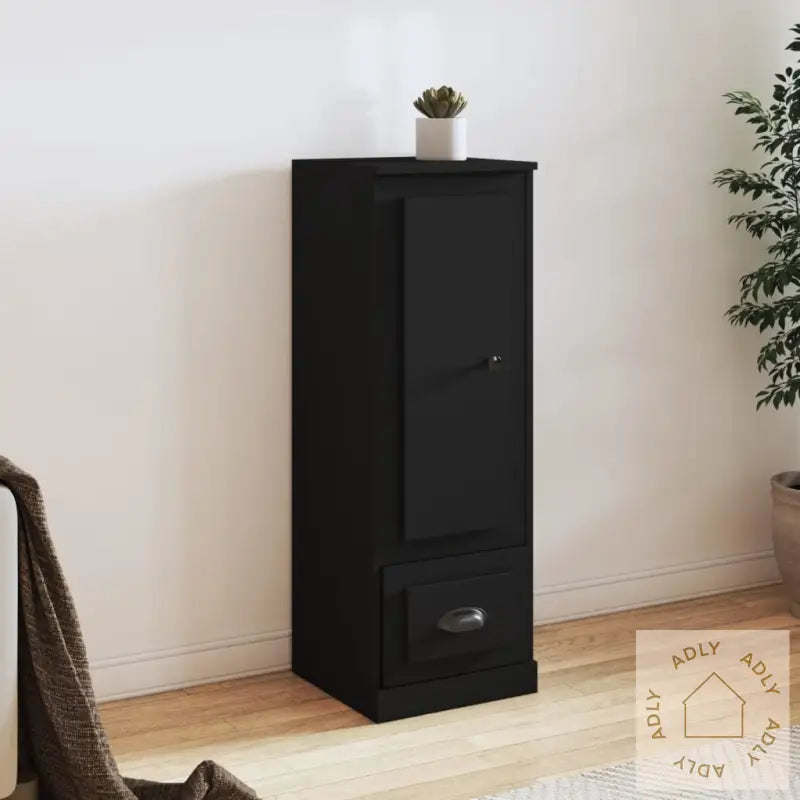 Highboard Svart 36X35,5X103,5 Cm Konstruert Tre