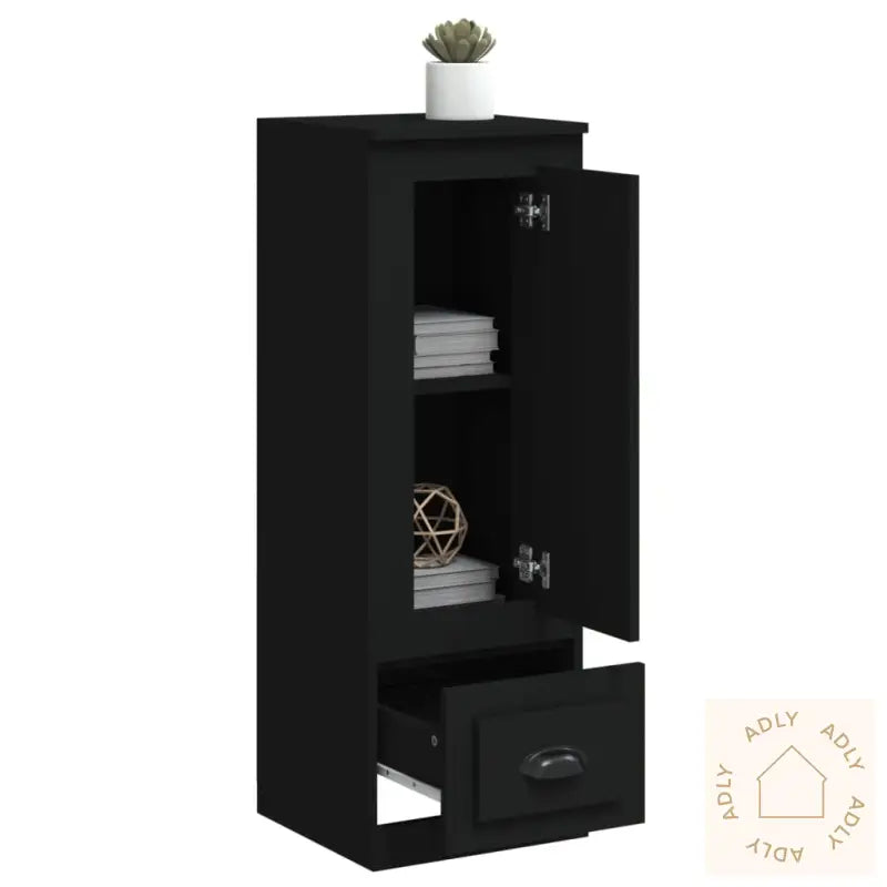 Highboard Svart 36X35,5X103,5 Cm Konstruert Tre