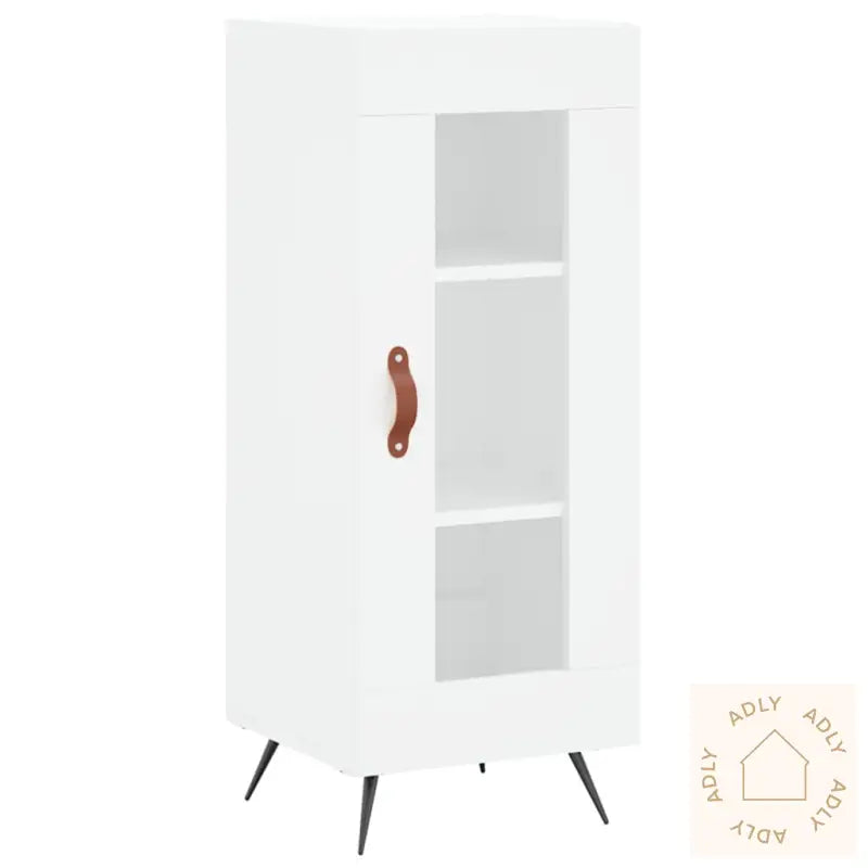 Highboard Hvit 34,5X34X180 Cm Konstruert Tre