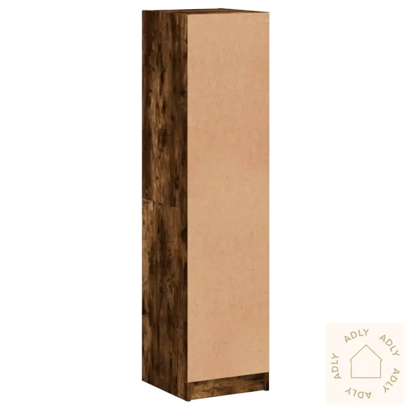 Highboard Med Glassdør Røkt Eik 35X37X142 Cm