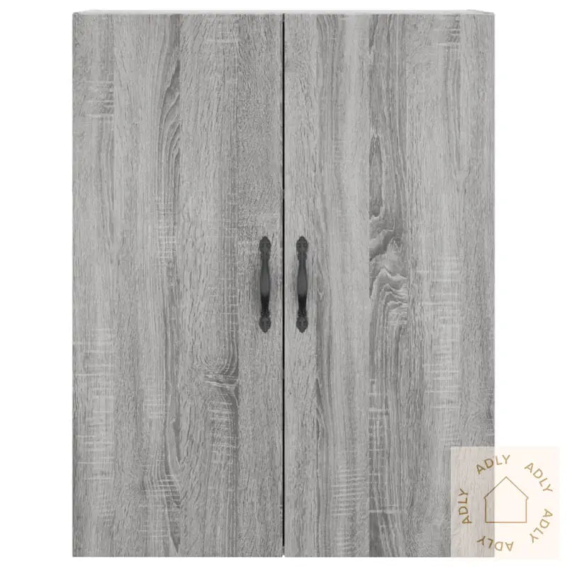 Highboard Grå Sonoma 69,5X34X180 Cm Konstruert Tre