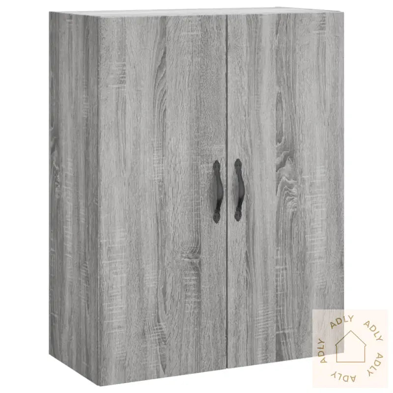 Highboard Grå Sonoma 69,5X34X180 Cm Konstruert Tre