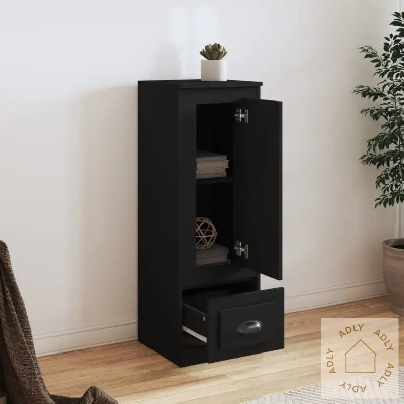 Highboard Svart 36X35,5X103,5 Cm Konstruert Tre