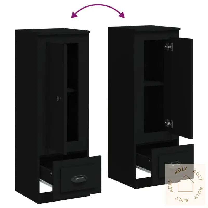 Highboard Svart 36X35,5X103,5 Cm Konstruert Tre