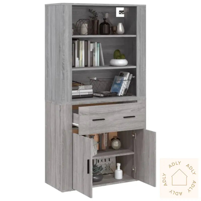 Highboard Grå Sonoma Konstruert Tre