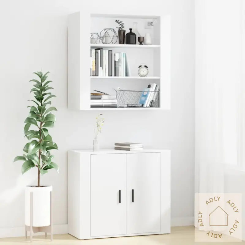 Highboard Hvit Konstruert Tre