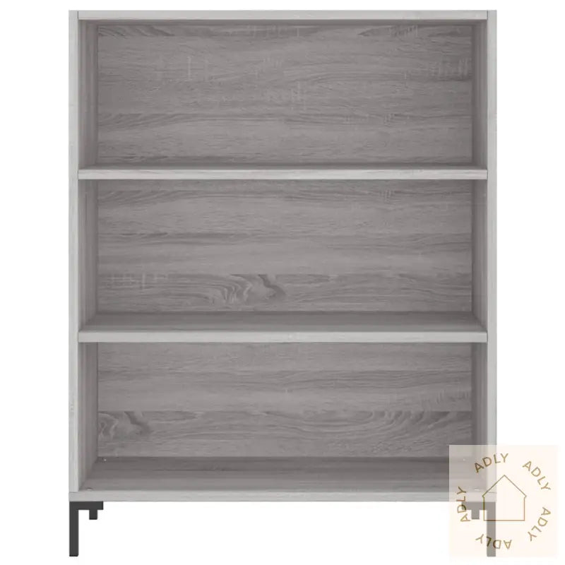 Highboard Grå Sonoma 69,5X34X180 Cm Konstruert Tre