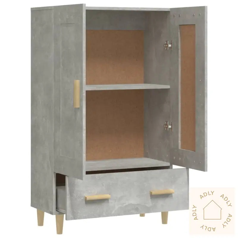 Highboard Betonggrå 70X31X115 Cm Konstruert Tre