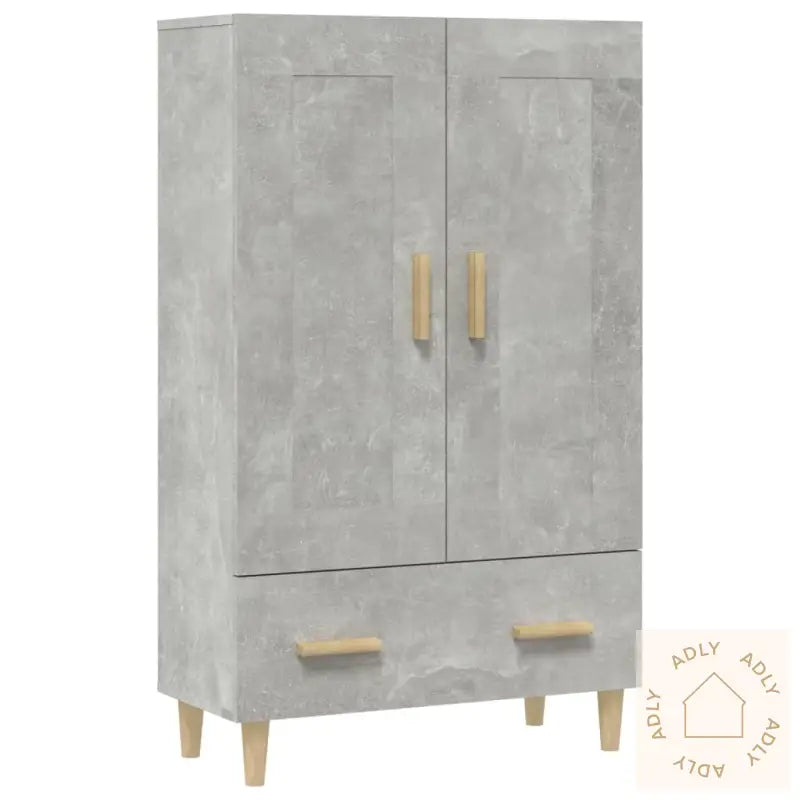 Highboard Betonggrå 70X31X115 Cm Konstruert Tre