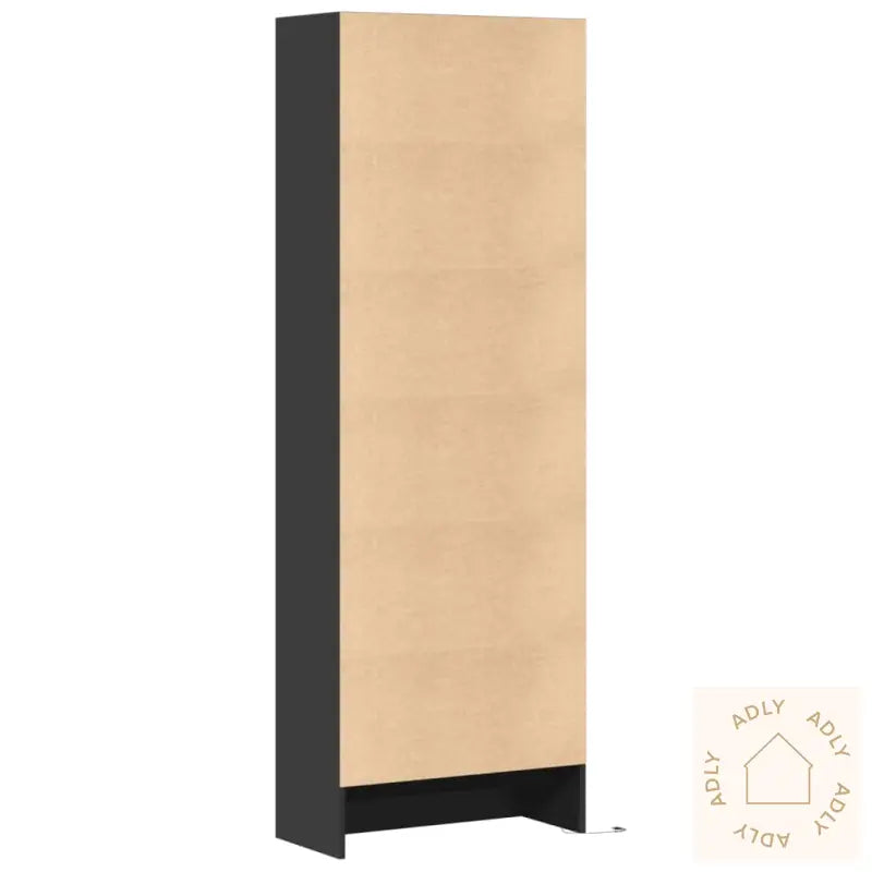 Garderobe Med Led Svart 69X32,5X200 Cm Konstruert Tre