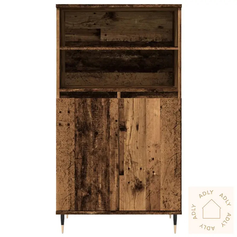Highboard Gammelt Tre 60X36X110 Cm Konstruert Tre