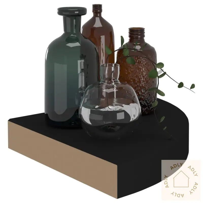 Flytende Vegghylle Svart 25X25X3,8 Cm Mdf
