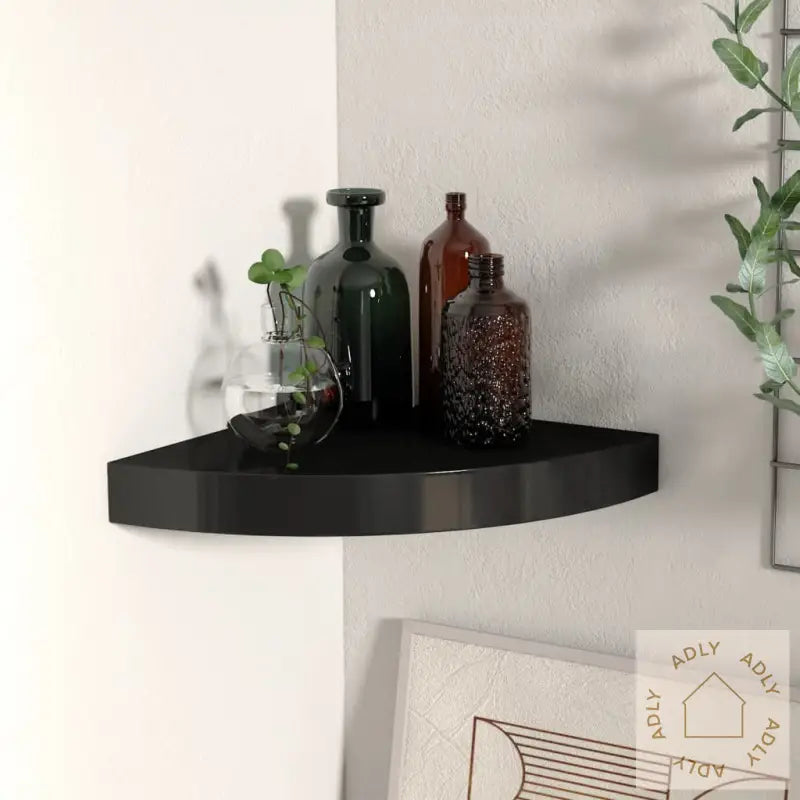 Flytende Vegghylle Svart 25X25X3,8 Cm Mdf
