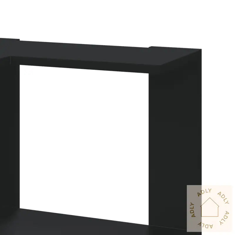 Bokhylle For Hjørne 3 Etasjer Svart 50X50X102 Cm Konstruert Tre