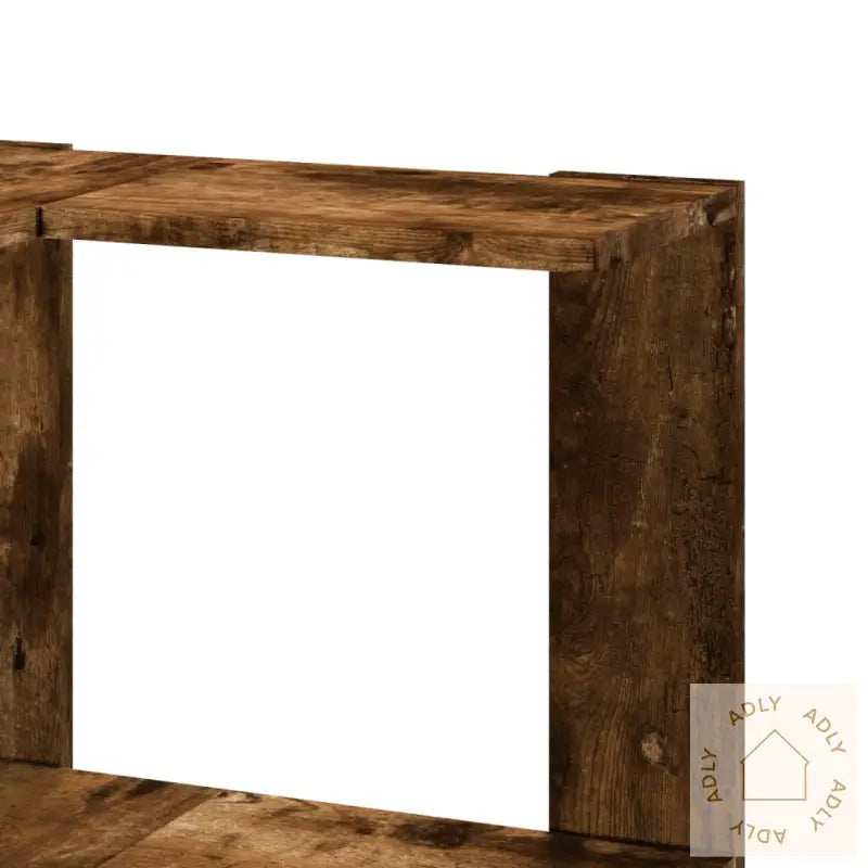 Bokhylle Hjørne 3 Etasjer Røkt Eik 50X50X102 Cm Konstruert Tre