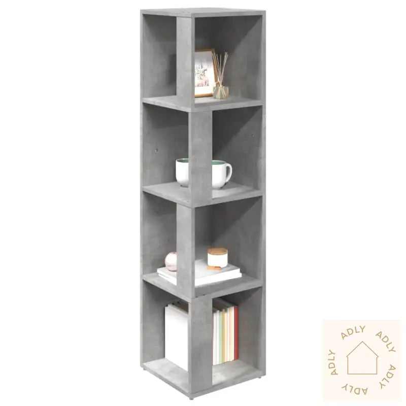 Hengende Hjørneskap Betonggrå 33X33X132 Cm Sponplate