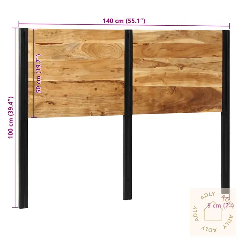 Sengegavl 140 Cm Heltre Akasie Og Jern