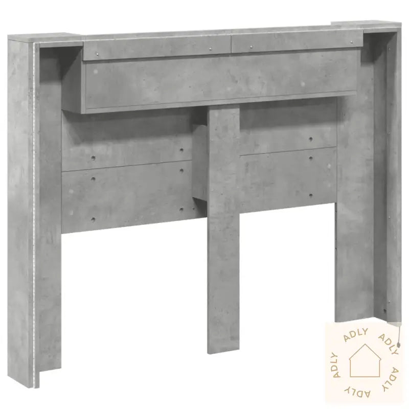 Hodegavl Skap Med Led Betonggrå 140X16,5X103,5 Cm