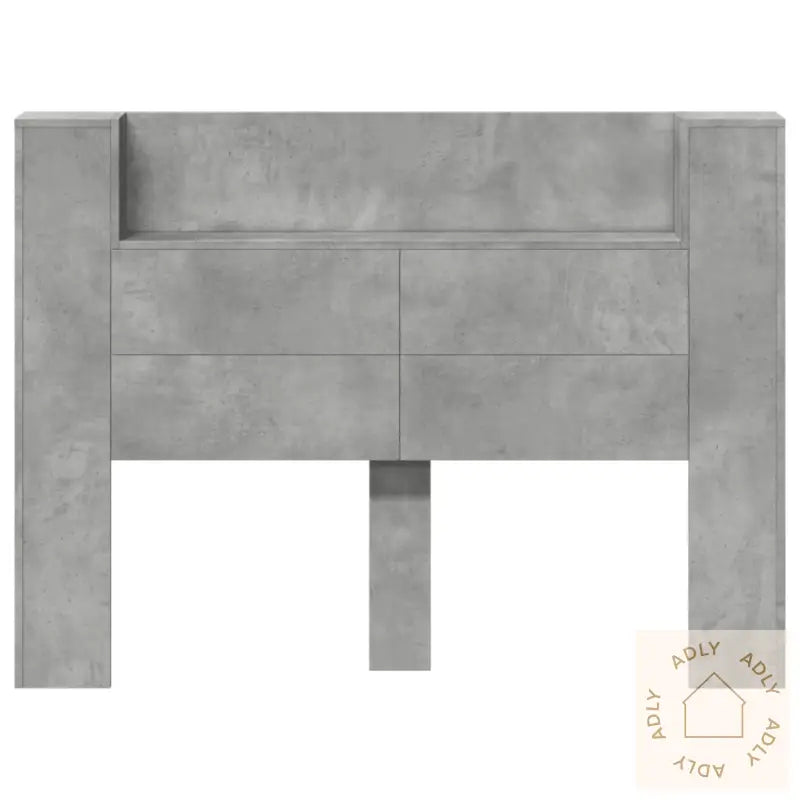 Hodegavl Skap Med Led Betonggrå 140X16,5X103,5 Cm