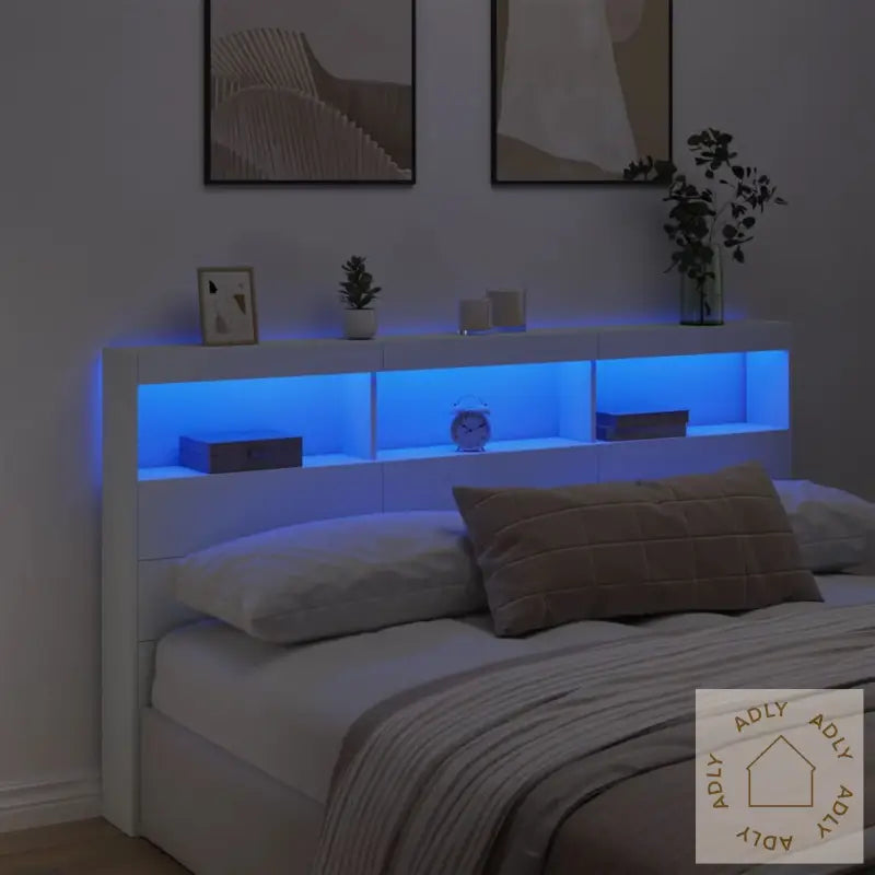 Hodegavl Skap Med Led Hvit 180X17X102 Cm