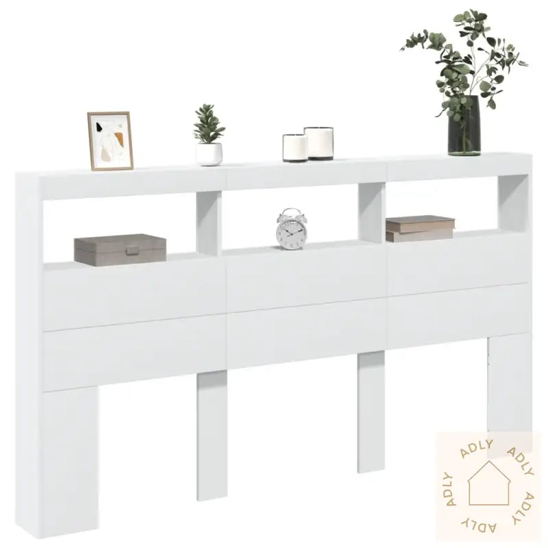 Hodegavl Skap Med Led Hvit 180X17X102 Cm