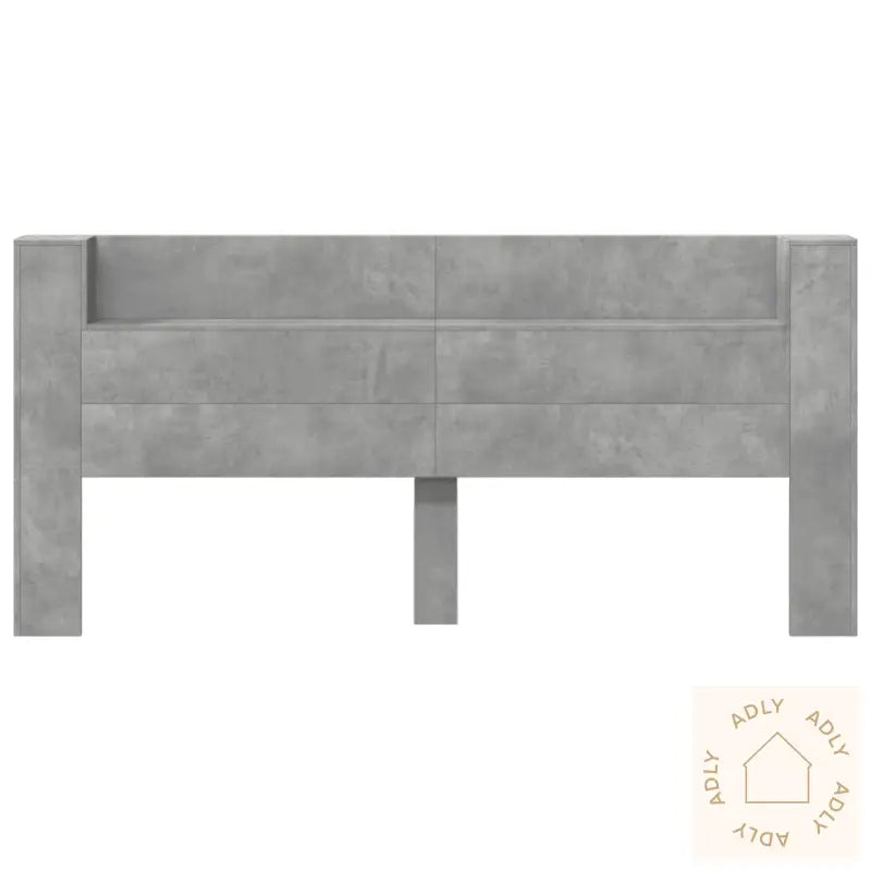 Hodegavl Skap Med Led Betonggrå 200X16,5X103,5 Cm
