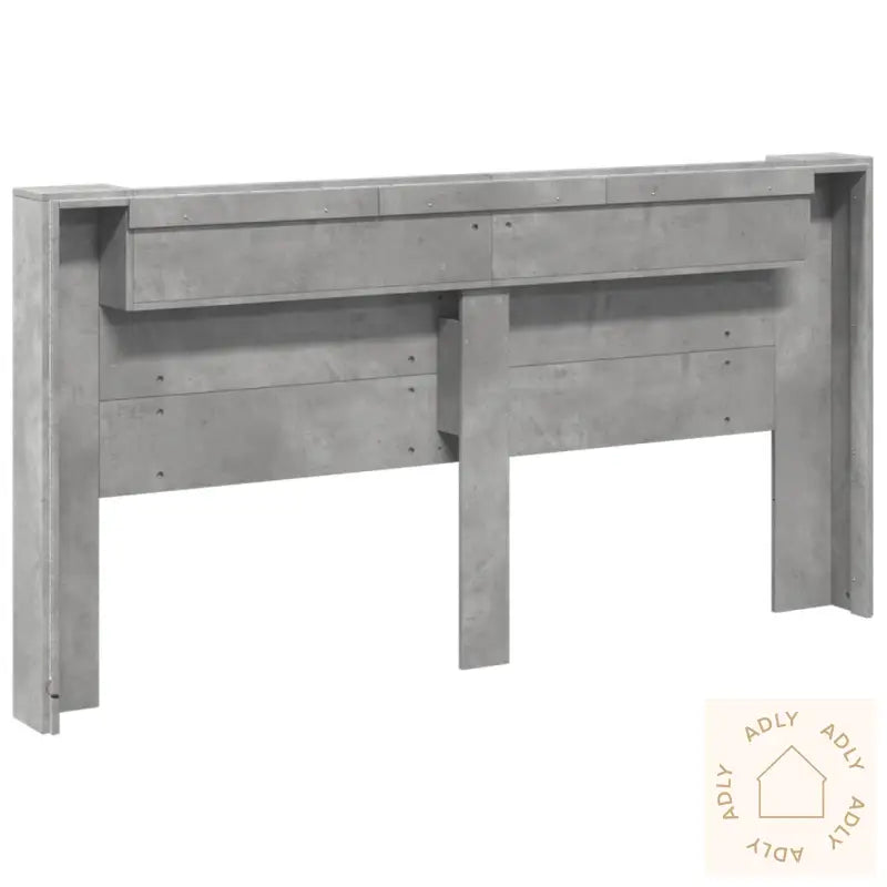 Hodegavl Skap Med Led Betonggrå 200X16,5X103,5 Cm