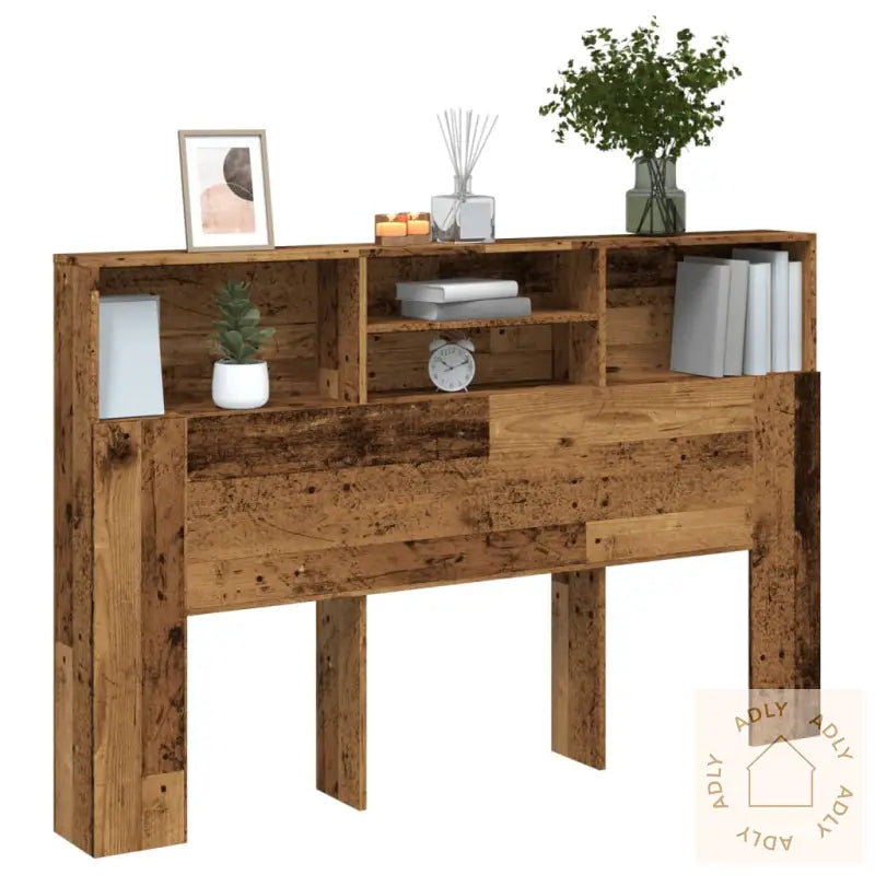 Hodegavl Med Hylle Gammelt Tre 160X19X103,5 Cm Konstruert Tre