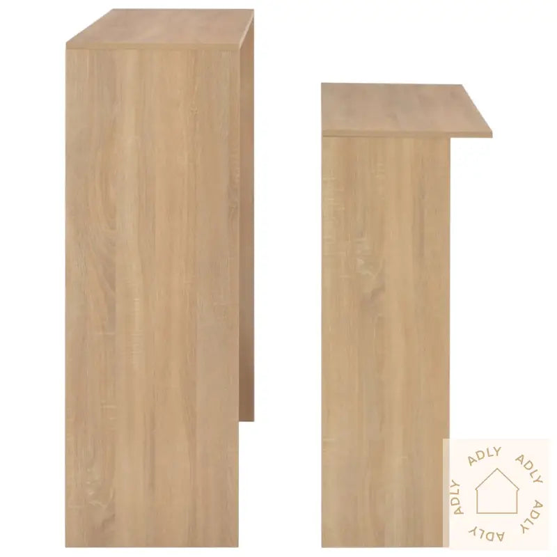 Barbord Med 2 Bordplater 130X40X120 Cm Eik