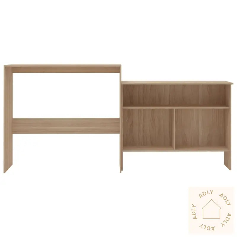 Barbord Med 2 Bordplater 130X40X120 Cm Eik