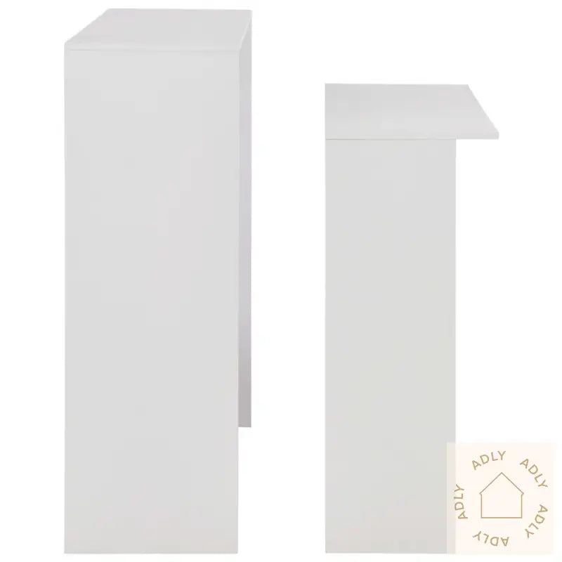 Barbord Med 2 Bordplater 130X40X120 Cm Hvit