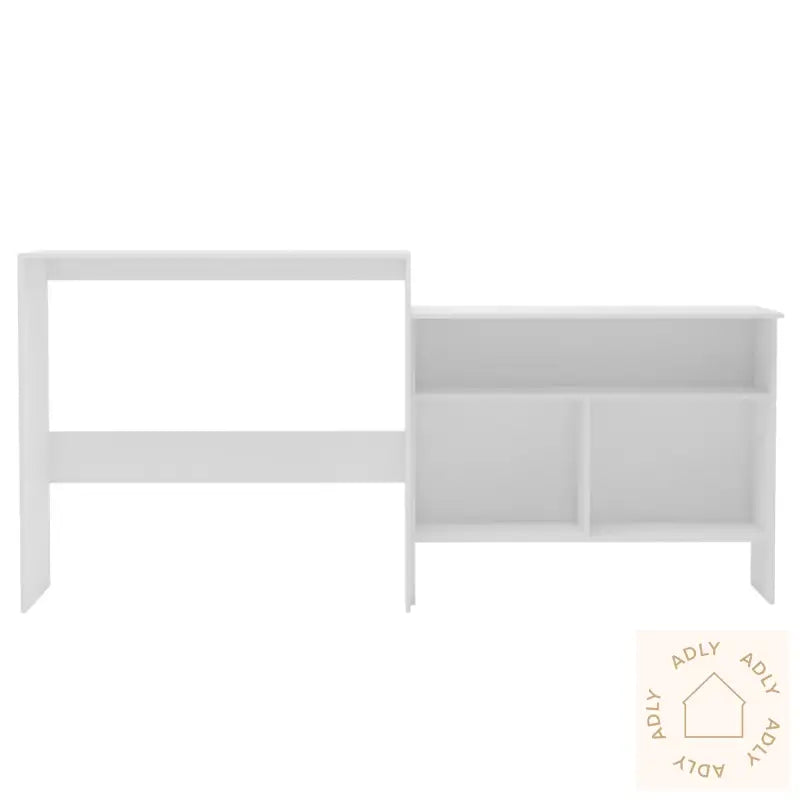 Barbord Med 2 Bordplater 130X40X120 Cm Hvit