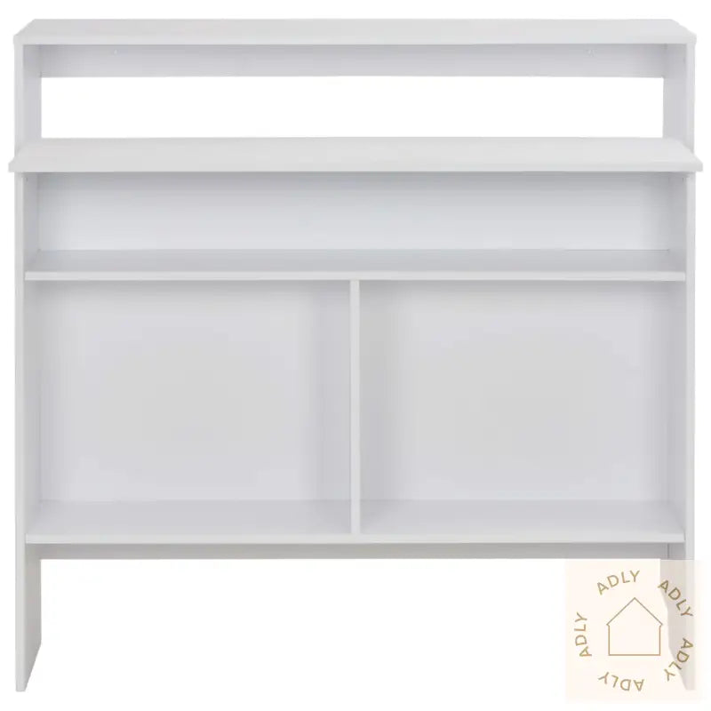 Barbord Med 2 Bordplater 130X40X120 Cm Hvit