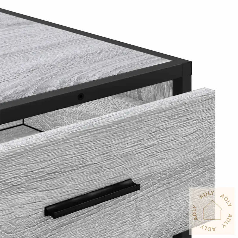 Kommode Grå Sonoma 70X41X56 Cm Konstruert Tre