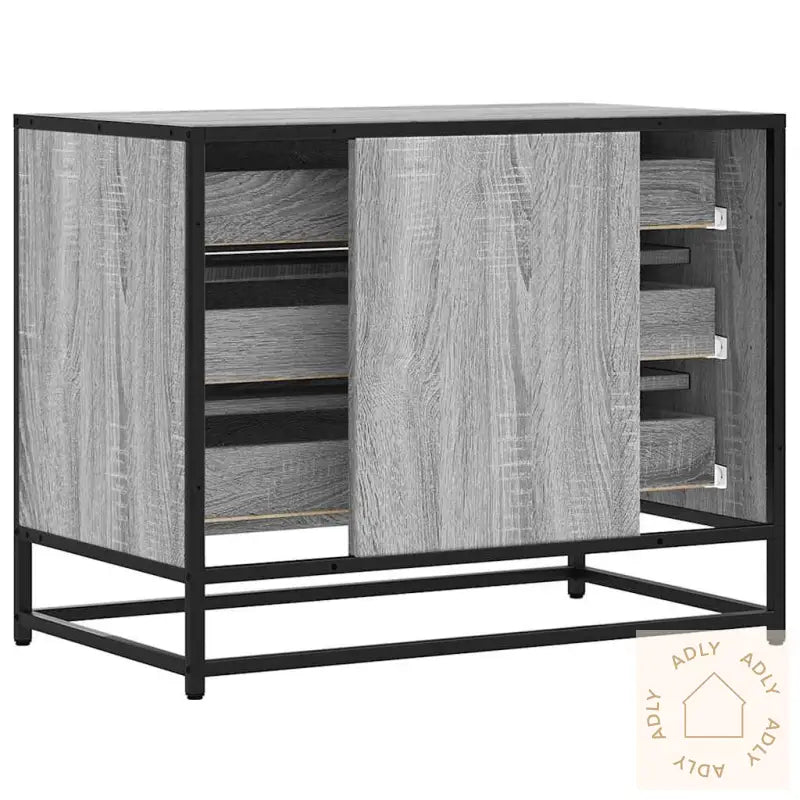 Kommode Grå Sonoma 70X41X56 Cm Konstruert Tre