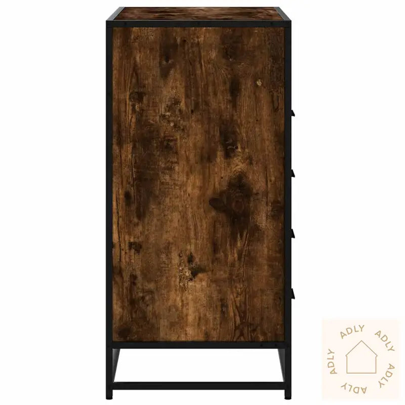 Kommode Røkt Eik 70X41X83,5 Cm Konstruert Tre