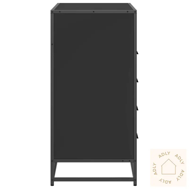 Kommode Svart 70X41X83,5 Cm Konstruert Tre