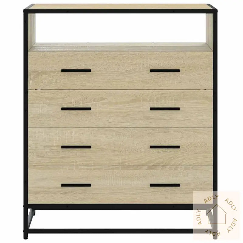 Kommode Sonoma Eik 70X41X83,5 Cm Konstruert Tre