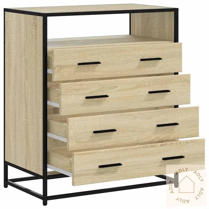 Kommode Sonoma Eik 70X41X83,5 Cm Konstruert Tre