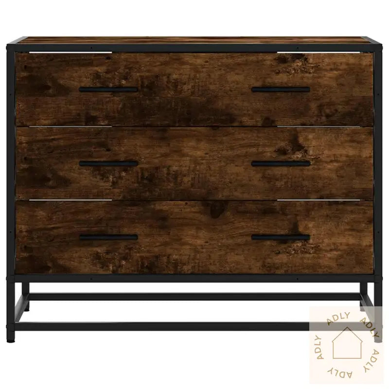 Kommode Røkt Eik 70X41X56 Cm Konstruert Tre