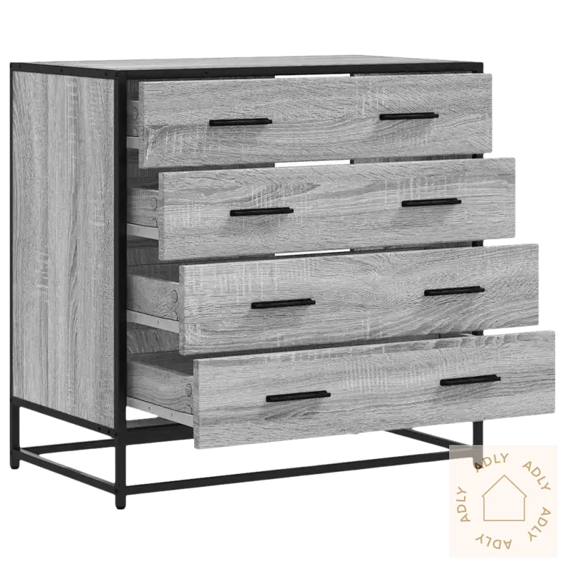 Gray wooden stilig kommode med fire drawer som passer perfekt sammen med ditt interiør