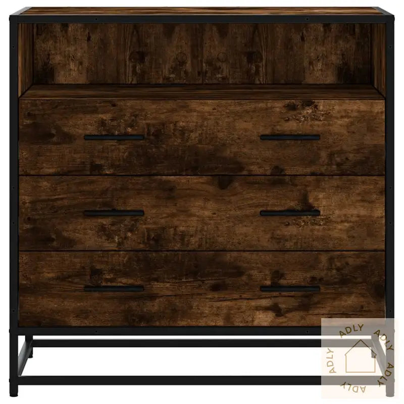 Kommode Røkt Eik 70X41X70 Cm Konstruert Tre