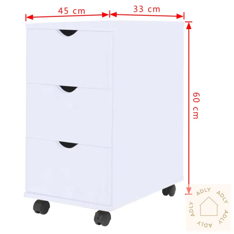 Kommode 33X45X60 Cm Hvit