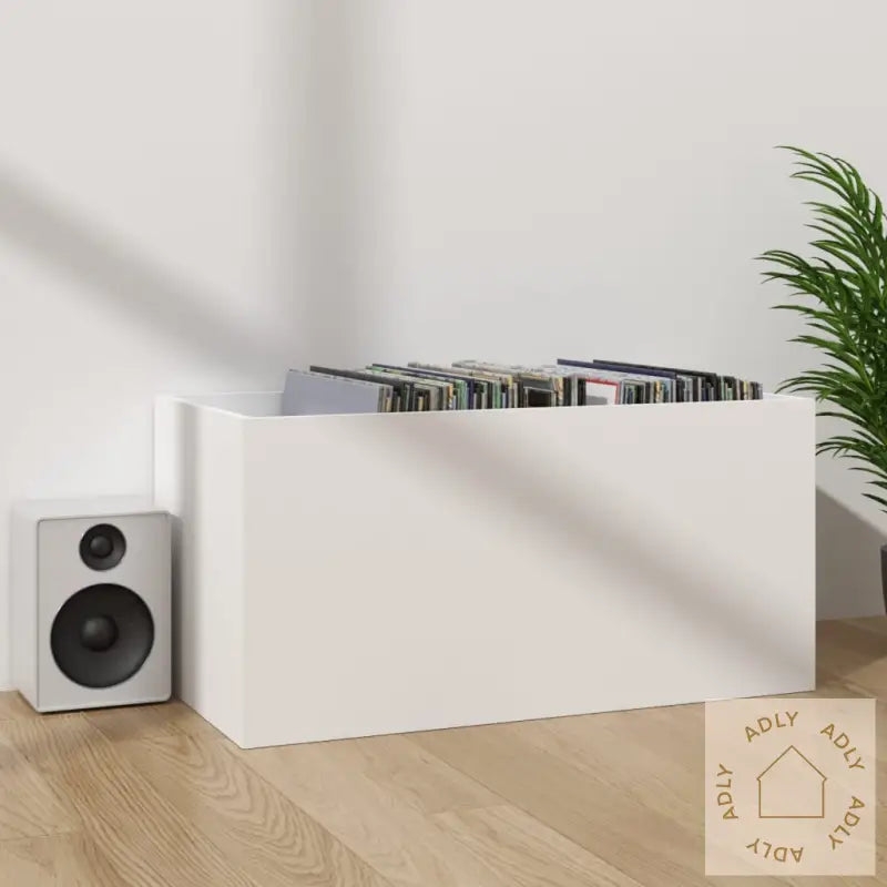 Oppbevaringsboks Lp Hvit 71X34X36 Cm Konstruert Tre