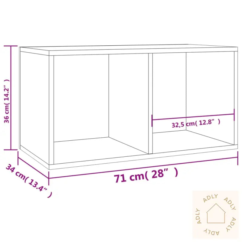 Oppbevaringsboks Lp Sonoma Eik 71X34X36 Cm Konstruert Tre